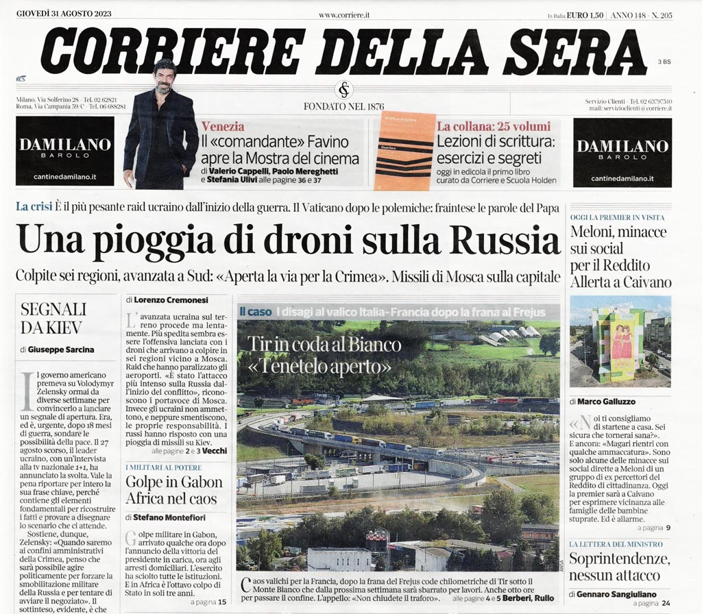 Corriere della Sera – Agosto 2023 – Italia
